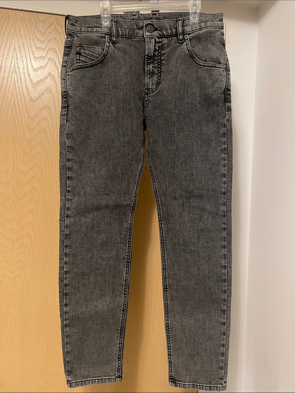 Diesel Women's High-Rise Gray Wash Straight Leg Jeans